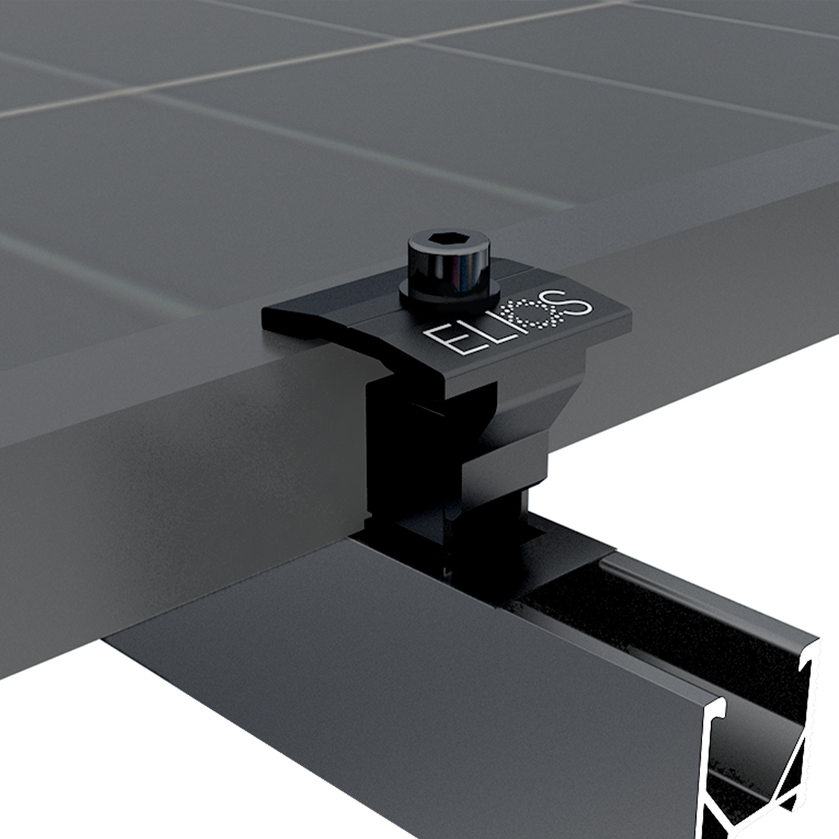 Elios Black Universal End & Middle Clamp for 30-35mm Solar Panels