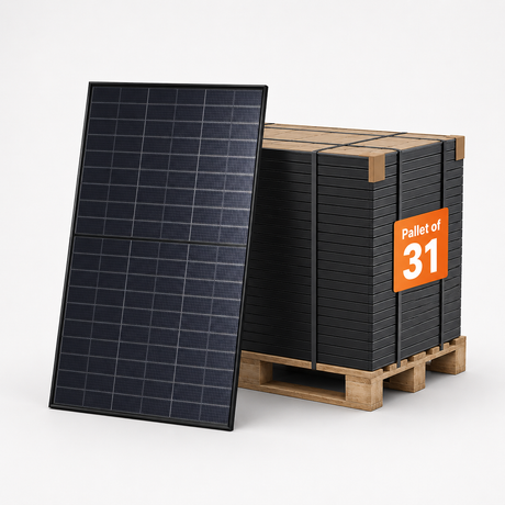 Elios Voltaic 450HC-BF | All Black 450W Bifacial Mono TopCon Solar Panel 35mm Frame