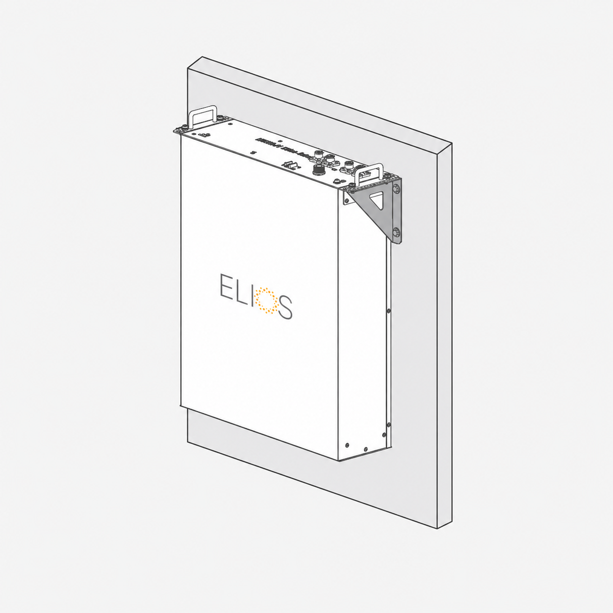 Elios Wall-Mount Bracket Kit for Litio5.12 Battery | White Cover