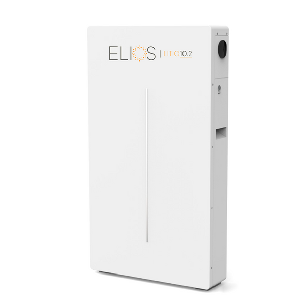 Elios Litio10.2  Batterie au lithium de 10,24 kWh / 51,2 V, à fixation murale, homologuée UL | Sans Wi-Fi