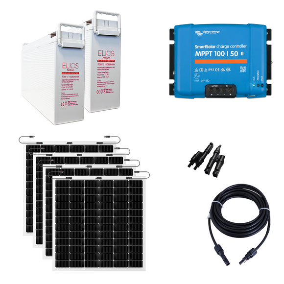 Victron Energy Bundle Kit 5 | Victron Elios Bundle | Off-grid small 630W/24V - 4.8kWh