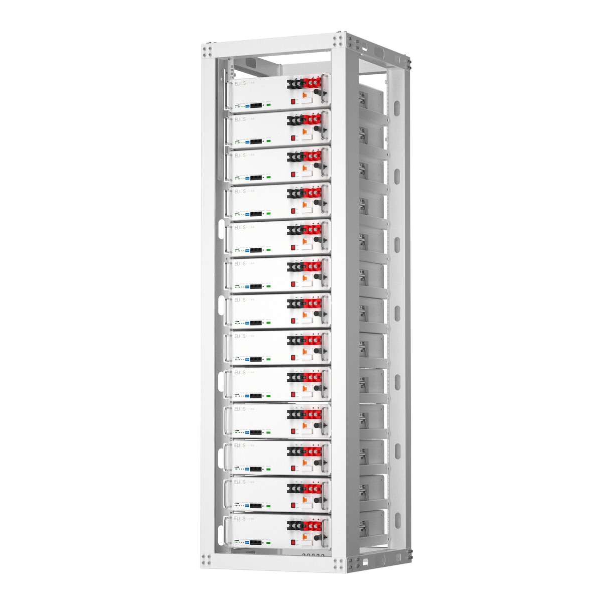 Armoire de batterie Elios LV à montage en rack ouverte pour 13 batteries Litio5.12