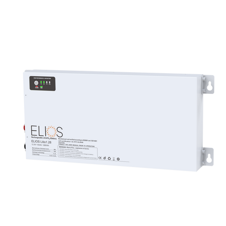 Elios Litio1.28H-BT | 12.8V 100Ah/ 1280Wh Heated Bluetooth LiFePO4 Battery | Super Slim 2.75’