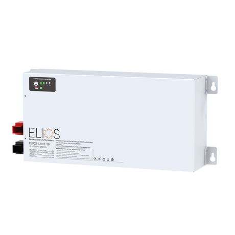 Elios Litio2.56H-BT | 12.8V 200Ah/ 2560Wh Heated Bluetooth LiFePO4 Battery | Super Slim 4.75’’