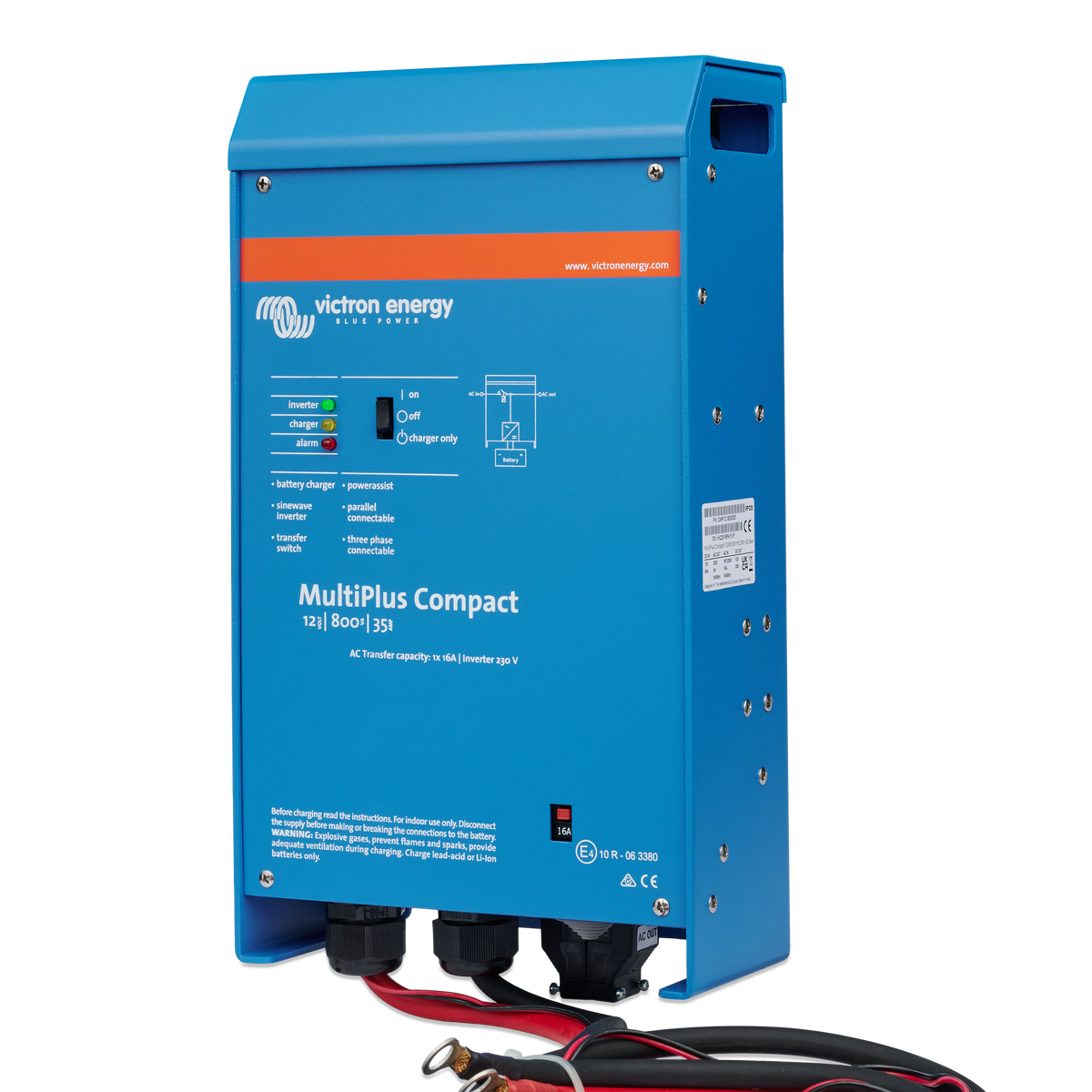 Victron Energy MultiPlus Compact 12/800/35-16 230V inverter charger, left view