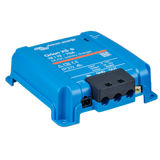 A blue Orion XS 9 12V/17A battery charger solar power module by MTO, shown at an angle on a white background.