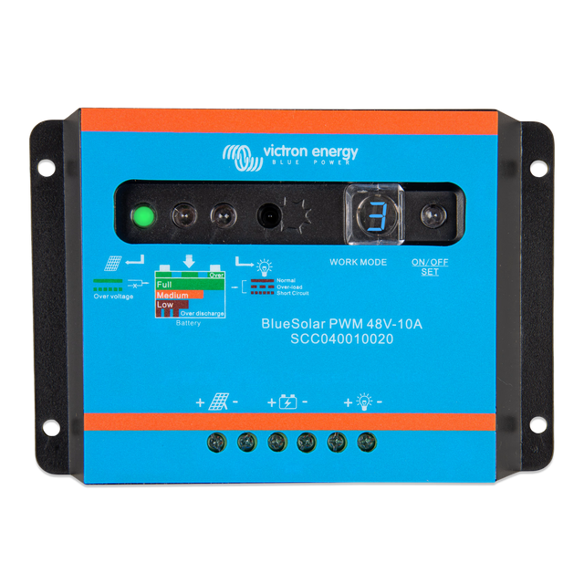 Régulateur de charge solaire Victron Energy BlueSolar PWM-Light 48 V 10 A