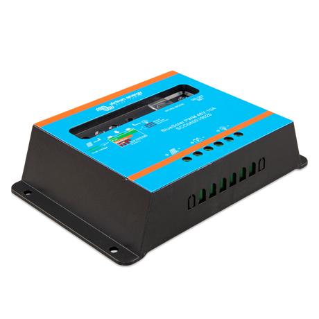 Vue de profil du régulateur de charge Victron BlueSolar PWM-Light 48 V 10 A