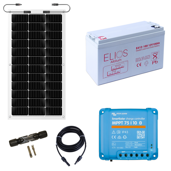 Victron Energy Bundle Kit 2 | Victron Elios Bundle | RV Solar starter Flexible 110W/100Ah