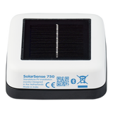 SolarSense 750 device with solar panel on a white background