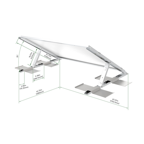 Elios Tectum T1 Support de toit lesté pour 1 panneau