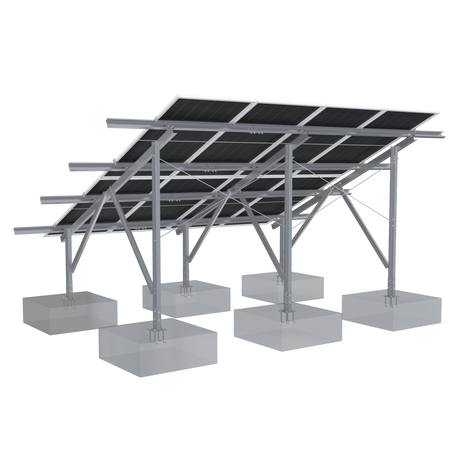 Elios Terra G8-10 Ground Mount Solar Racking System | 8 or 10 Panel