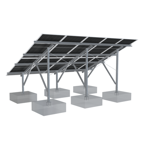 Elios Terra G8-10 Ground Mount Solar Racking System | 8 or 10 Panel