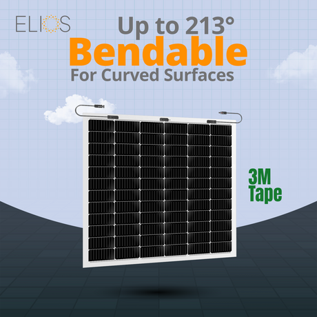Pack of 2 Elios Voltaic210F-T | 210W Semi Flexible Solar Panel with 3M tape