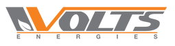 Volts energies logo- Grey and orange logo which written Volts on top and Energies at bottom