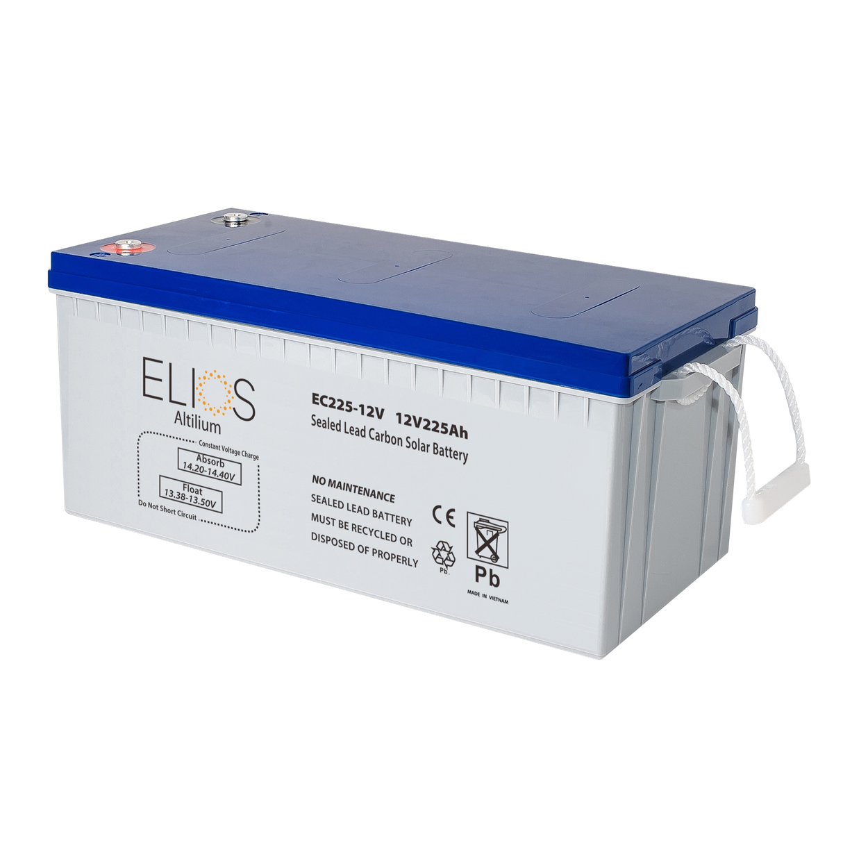 Elios Altilium EC225-12V | 12V 225Ah Sealed AGM Lead Carbon Solar Battery