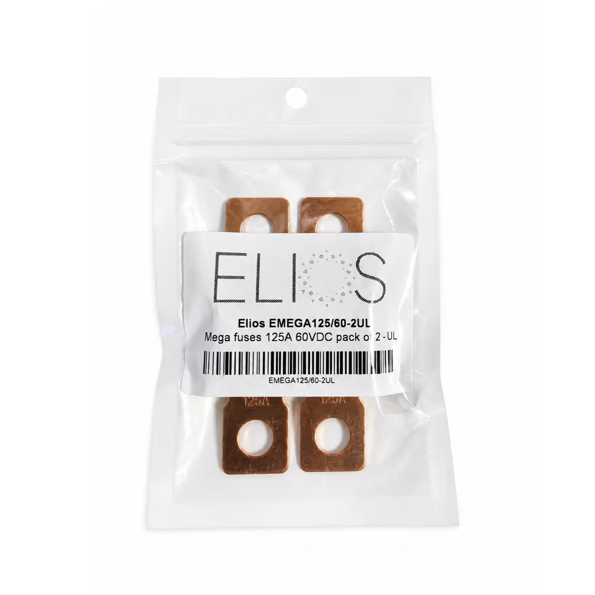 Fusibles Elios FUSUS-125M Mega 125 A 60 V CC | Lot de 2 - UL