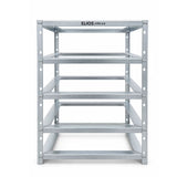 Front view of the empty Elios rack designed to hold four Litio 5.12 battery modules