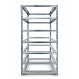 Rear view of the empty Elios galvanized steel rack designed for six Litio 5.12 modules
