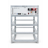 Front view of the Elios four-module rack with one Litio 5.12 battery installed