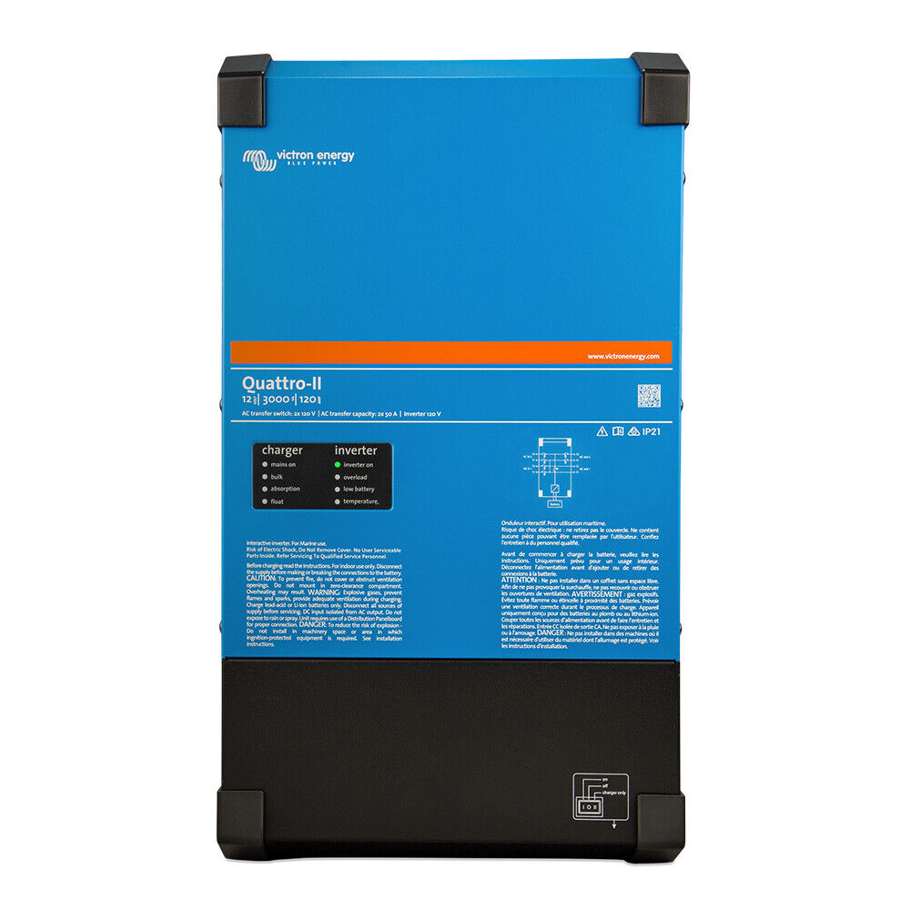 Victron Energy Quattro-II 24/3000/70-50/50 2x120V | QUA242305130