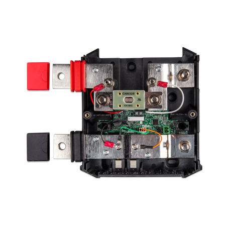 Shunt Victron Energy Lynx VE.Can 1000 A, version ouverte, avec le fusible principal du système installé