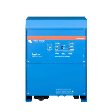 Front view of the Victron Energy Quattro 24/8000/200-100/100 230V inverter charger