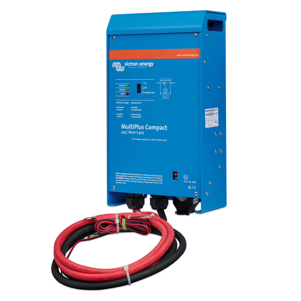 Victron MultiPlus Compact 24/1600/40-16 230V VE.Bus inverter charger, left view