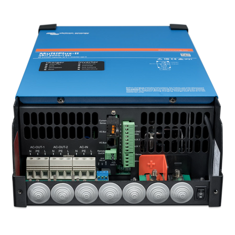 Connection terminals on the Victron MultiPlus-II 48/3000/35-32 230V inverter charger