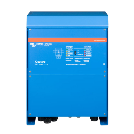Front view of Victron Energy Quattro 12/5000/220-100/100 230V VE.Bus inverter charger