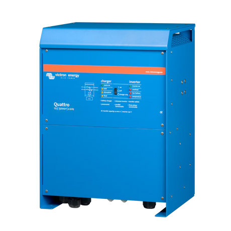 Left view of Victron Energy Quattro 12/5000/220-100/100 230V VE.Bus inverter charger