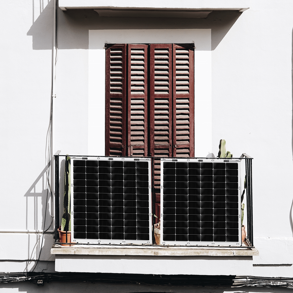 Pack de 2 Elios Voltaic210F-B | 210W Panneau Solaire de Balcon Semi-flexible