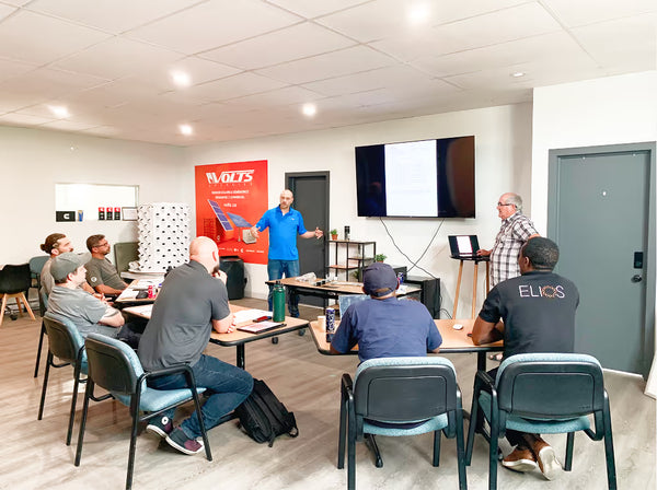 Volts solar energy training workshop with certified technicians