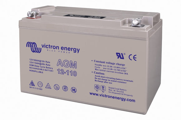 Batterie à décharge profonde AGM 12V / 110Ah (M8) – Volts energies