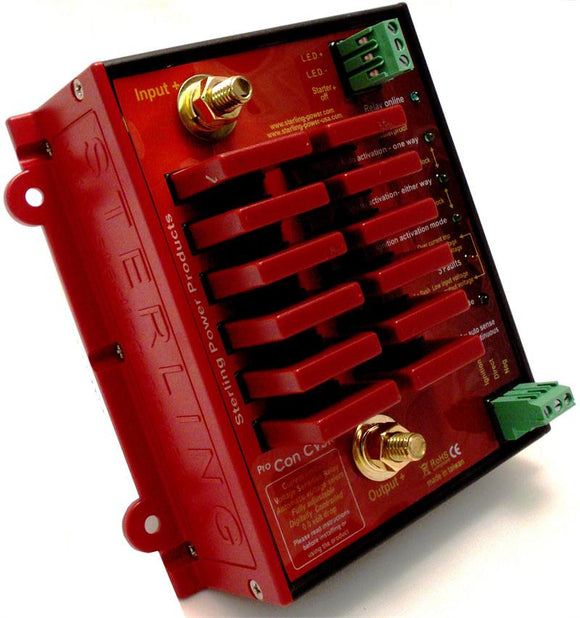 Sterling power ProConnect- CVSR - Current Limiting Voltage Sensitive Relay (12V or 24V autosense, 140 Amp)