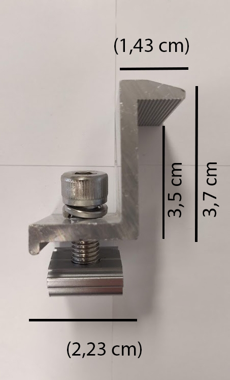 Elios Solar End Clamp Anodized Aluminum 35mm