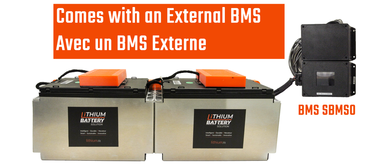 Lithium Battery Solution | 2X LBS 200 (LiFePO4) | Commercial Industrial battery Lithium-ion | with External BMS