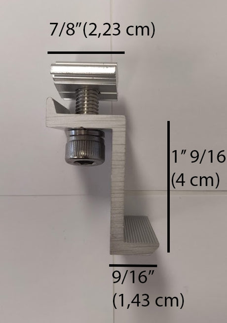 Elios Solar End Clamp Anodized Aluminum 40mm