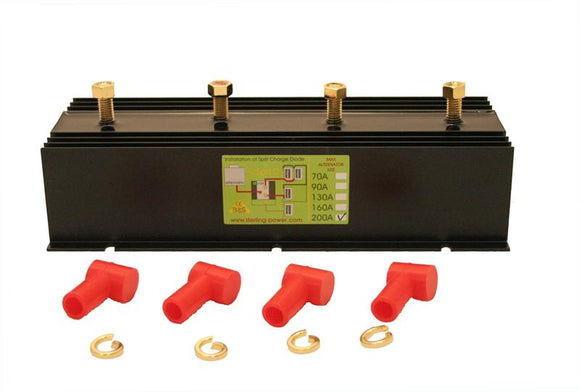 ProSplit D - Isolateur de batterie marine à 3 sorties de 200 A - Charge fractionnée à basse tension