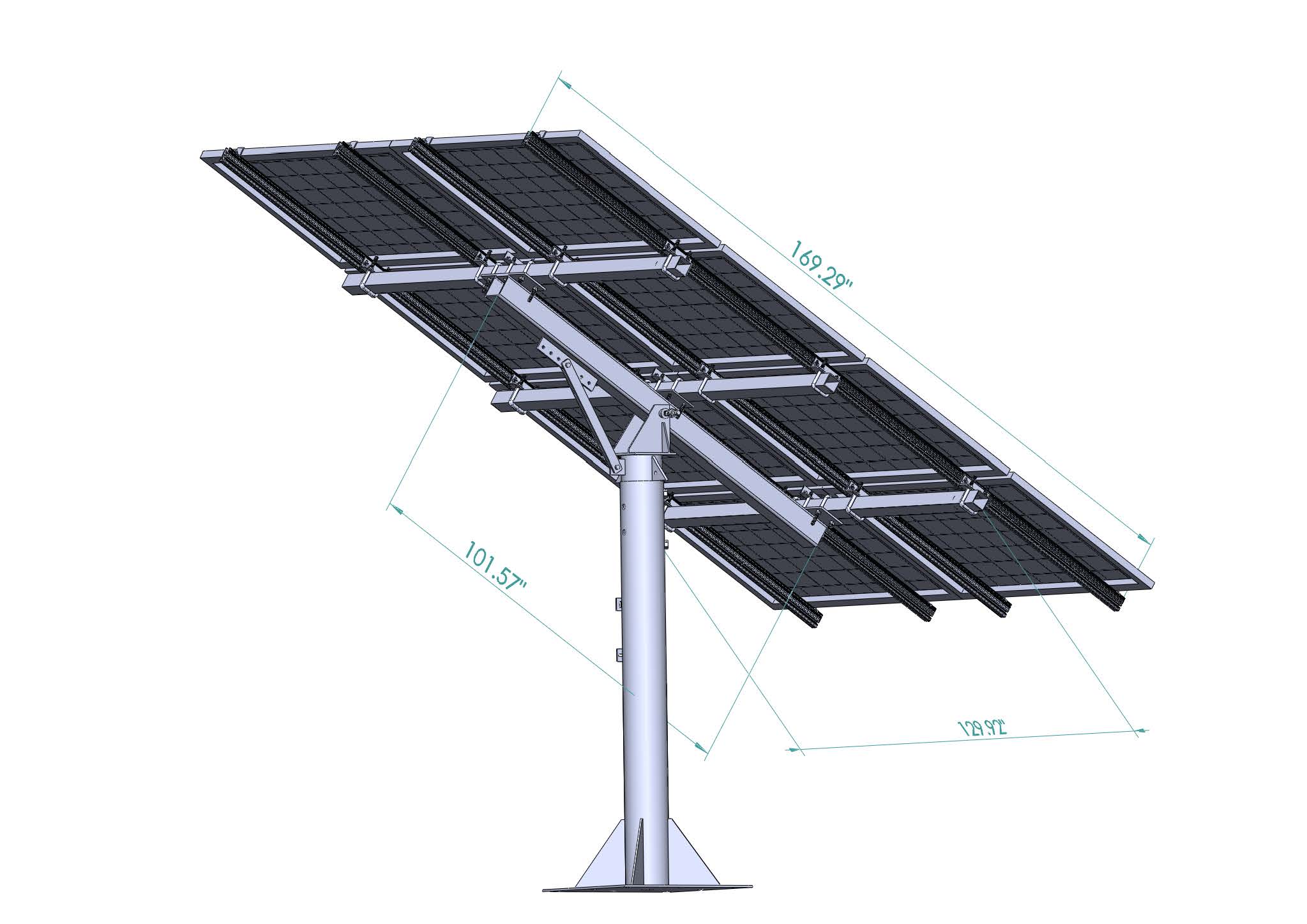 Sun-Watts - Supports de panneau solaire pour poteau sont simples à  installer, très solides, légers, peu coûteux.