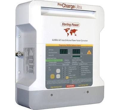 Chargeur de batterie à facteur de puissance ultra corrigé Sterling Power Pro Charge - Chargeur de batterie marin 12 volts, 10 A, 2 banques