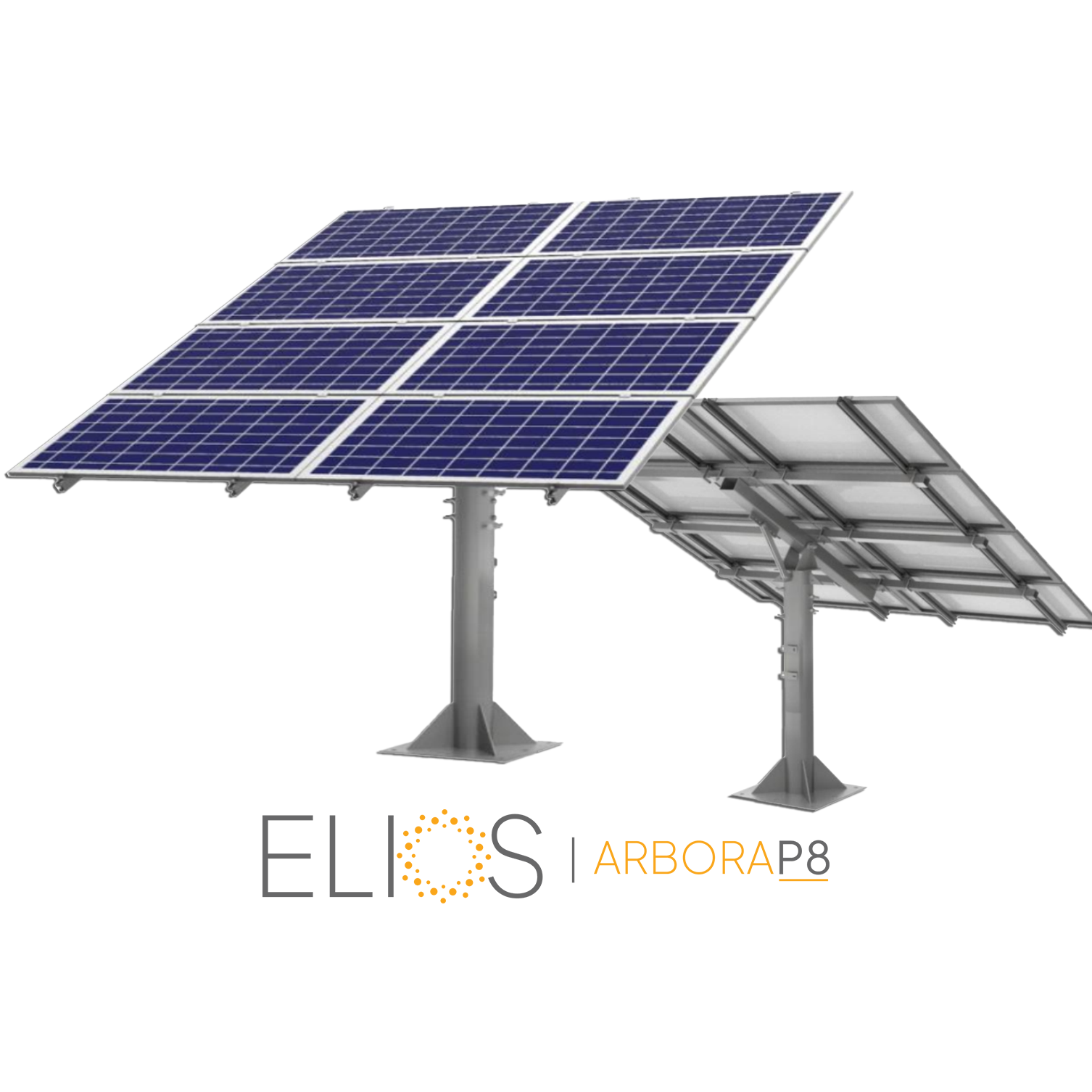 Support pour 8 Panneaux Photovoltaïques