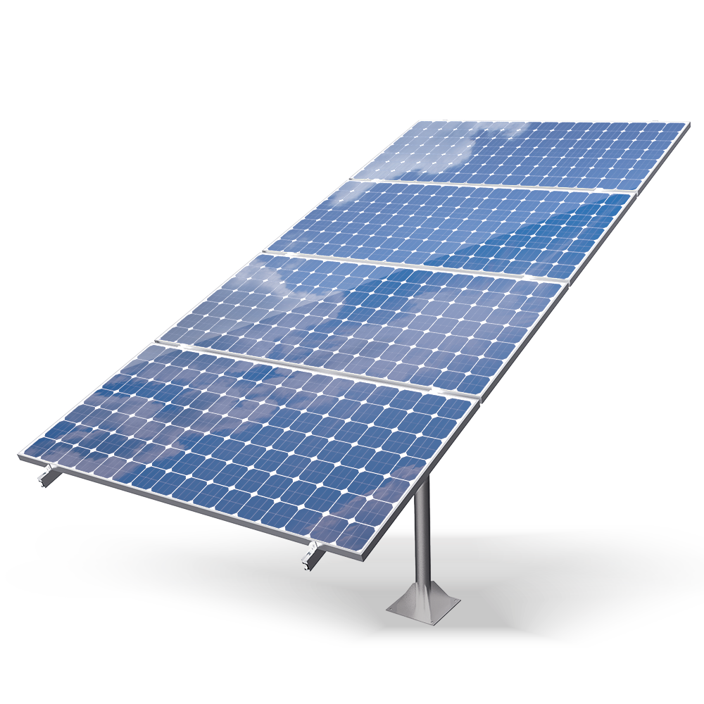 Pole Mount System for 4 Solar Panels | Post Mount System – Volts energies