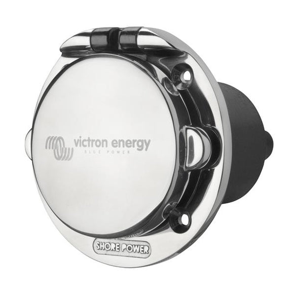 Victron energy Power Inlet stainless with cover 16A/250Vac (2p/3w)