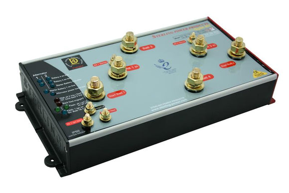 Sterling power ProSplit-R Zero Volt Drop Marine Battery Isolator (12 Volt, 2 input x 130 Amp, 4 Output)