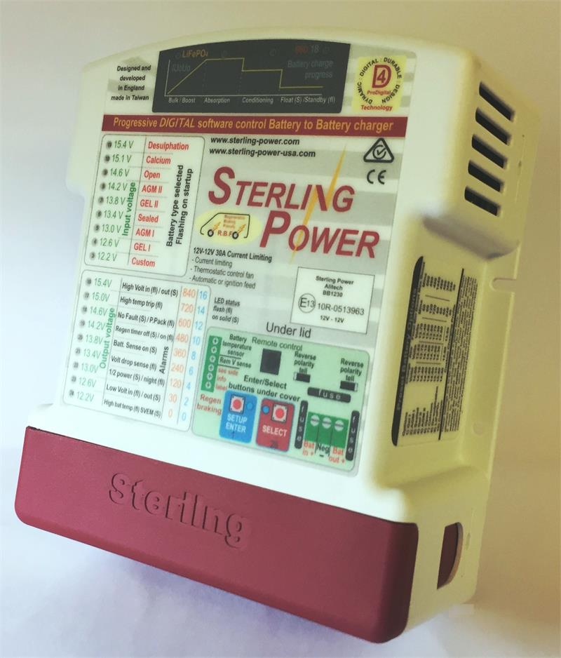 Sterling Power Battery to Battery Charger 12V-12V 30AMP Input